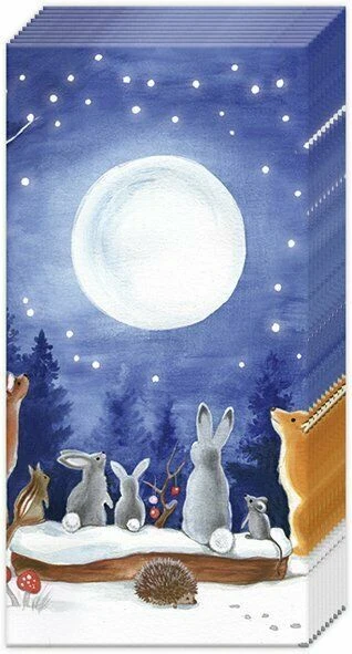 Forestdale animals Christmas Paper Pocket Novelty Tissues 21 cm sq 4 ply 2 packs - Image 1 of 1