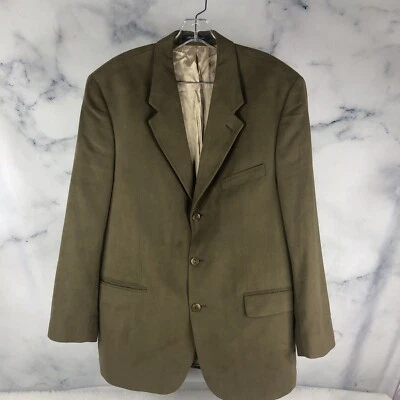 Blazer Abrigo Deportivo Brandini Marrón Sólido Microfibra Tres Botones Chaqueta 42R Foto 1 de 4