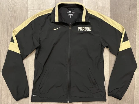 Purdue Boilermakers Nike Women’s Black Storm-Fit Rain Jacket - Small Cover
