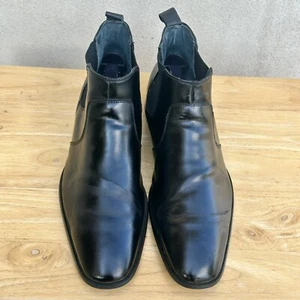 Giorgio Brutini Men's Plain Toe Leather/Man-made Ankle Boots Black Size US 10 M - Picture 1 of 11