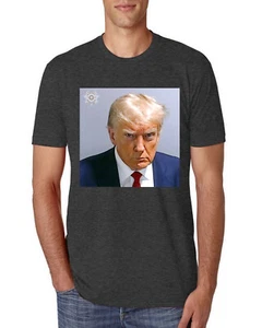 Trump Not Guilty Mugshot Georgia Political Mens Premium Tri Blend TShirt - Imagen 1 de 16