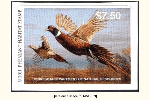 D2K Minnesota Pheasant Stamp 2011 $7.50 - Image 1 of 1