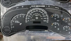 Gauge Face Overlay Silverado Tahoe Sierra Instrument Clusters 03 04 05 OEM Used - Picture 1 of 1