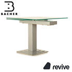 Bacher glass dining table silver pullout function 90/140 x 75 x 90