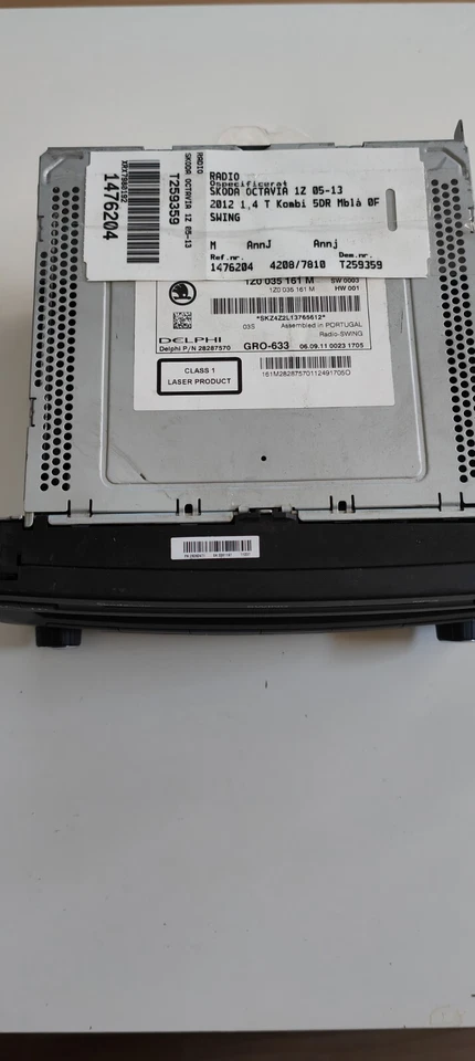 .0003.Skoda Octavia II Delphi Autoradio  Radio  MP3 1Z0035161M - Bild 1 von 2