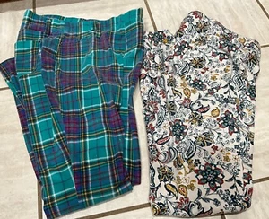 Time & True Ankle Jeggings Large (12-14) Stretch Pull On Belt Loops Pants Lot/2 - Picture 1 of 6