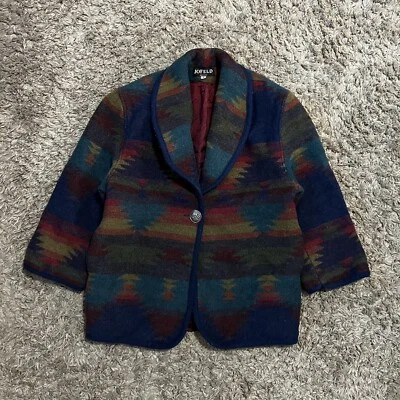 Vintage Jofeld Jacket Womens Medium Aztec Print Southwestern Coat Made In USA - Image 1 of 4