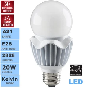 Satco 20 Wat A21 Medium Base High Lumen ENERGY STAR and Non-Dimmable LED Light - Picture 1 of 9