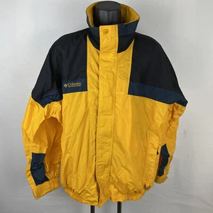 90s COLUMBIA Shell Windbreaker Snow Rain Jacket X-Large Tall Colorblock - Picture 1 of 6