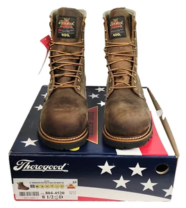 Thorogood Men's American Heritage 8" Plain Toe Nano Toe Insulated Work Boot 8.5D - Picture 1 of 16