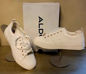 Neu im Karton Aldo Mirarevia weiße Tennisschuhe Größe 6 - Bild 1 von 2