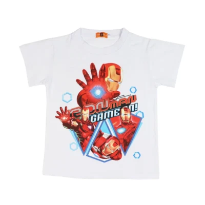 Camiseta manga corta de algodón con estampado de héroes MARVEL para niños Spider-Man, Superman, Ironman Foto 1 de 4