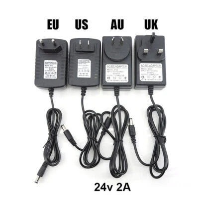 AC to DC 24V volt 2A 2000ma Power Supply Adapter Charger AU UK EU For Nail Dryer - Image 1 of 4