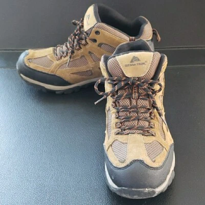 Ozark Trail Men's Hikers Waterproof Brown Leather Boots - MEADOWS Size 10 - Image 1 of 4