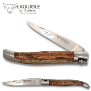 Laguiole en Aubrac Taschenmesser 12 cm Doppelplatine Messer Griff alte Weinrebe - Bild 1 von 7