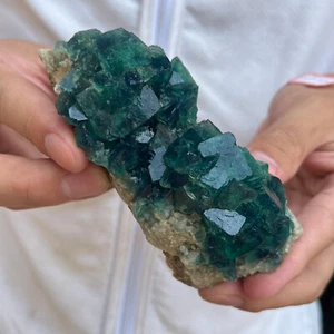 385g NATURAL Green Cube FLUORITE Quartz Crystal Cluster Mineral Specimen - Bild 1 von 6