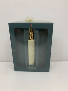 LENOX china ivory tassle HOLIDAY TRADITIONS CHRISTMAS ORNAMENT CANDLE in box - Picture 1 of 6