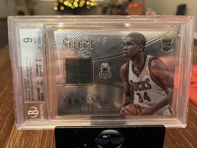2013 Panini Select Giannis Antetokounmpo RPA BGS 9 Auto 10 RC Rookie Bucks - Image 1 of 3