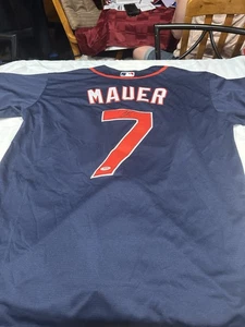 Joe Mauer Signed Minnesota Twins Navy Jersey PSA Authentic Autograph - Picture 1 of 7