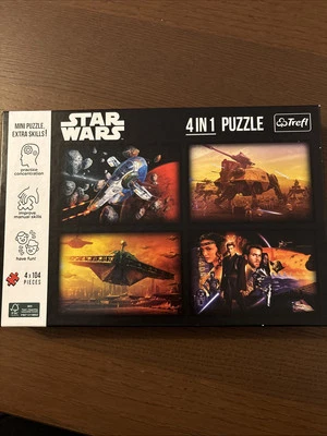 Trefl / Lucasfilm - Official STAR WARS - Set of 2 x Mini 4 In 1 JIGSAW PUZZLES. - image 1 of 3