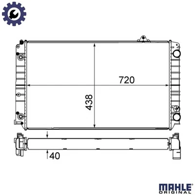 RADIATOR ENGINE COOLING CR 853 000S FOR AUDI A8/S8 AKC/AQG 3.7L ARU/AQH 4.2L A8 - Image 1 of 4