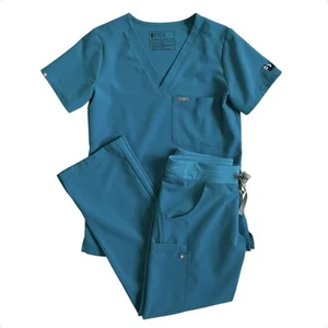 FIGS Scrubs SET Kade Cargo Hose Catarina Top PANDA BEAR LOGO Damen Gr. XXS/P - Bild 1 von 19