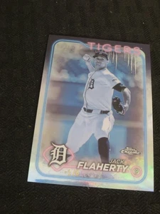 2024 Topps Chrome #56 Jack Flaherty Frozen Refractor -1/0 Detroit Tigers - Picture 1 of 2