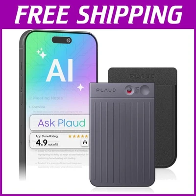 Note AI Recorder, App Control, 112 Languages Support - Black - Image 1 of 4