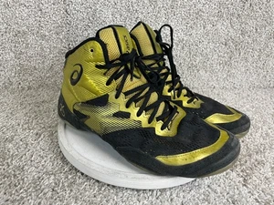 Asics JB Elite Ringerschuhe Herren 8 Mid Top Schnürschuhe Schwarz Gold - Bild 1 von 13