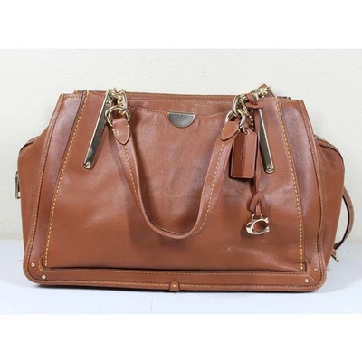 蔻驰 Dreamer 36 皮革包挎包钱包马鞍棕色 — 第 1/4 张图片