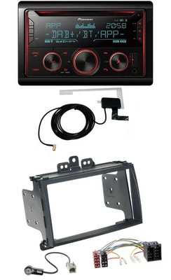 Pioneer 2DIN MP3 DAB USB CD Bluetooth Autoradio für Hyundai i20 09-12 schwarz - Bild 1 von 4