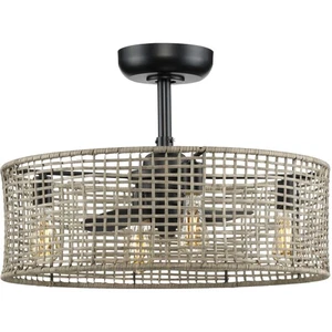 Progress Lighting Belva 14 Belva 14" 3 Blade Indoor Ceiling Fan - Black - Picture 1 of 12