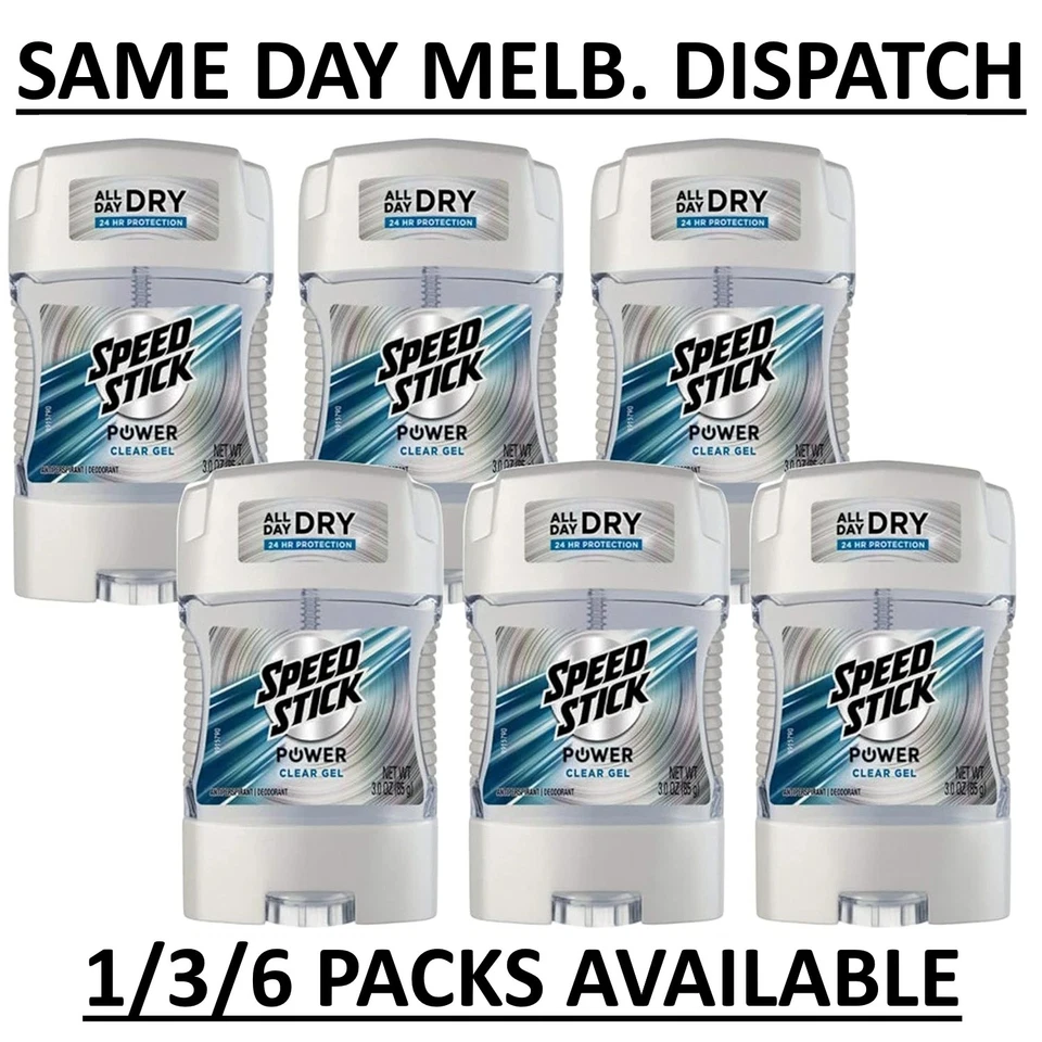 Speed Stick Power Clear Gel Antiperspirant Deodorant 85g - 1/3/6 Packs Available - image 1 of 1