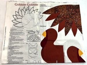 Dream Spinners VIP Cranston Print Gobble Gobble Turkey  Cut & Sew Fabric      C2 - Picture 1 of 11