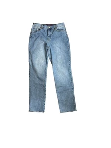 Gloria Vanderbilt Amanda Blue Jeans Size 12 Stretch Medium Wash Straight Leg - Picture 1 of 9