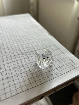 Pequeño adorno cabeza de elefante de cristal sin marca Foto 1 de 4