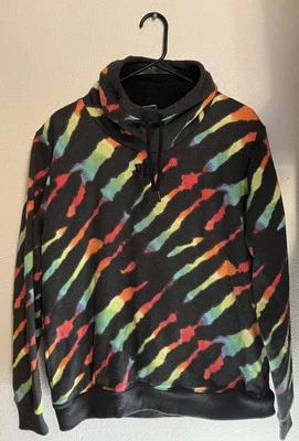 Moletom Victoria's Secret rosa Sherpa forrado gola capuz pulôver arco-íris zebra - Imagem 1 de 4