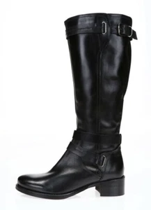 Catherine Malandrino Womens Black Leather Knee High Boots Size 38 NEW 221273 - Picture 1 of 6