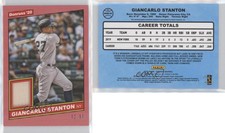2020 Panini Donruss Retro 1986 Materials Red /99 Giancarlo Stanton #86M-GI