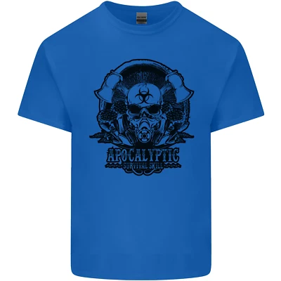 Apocalíptico Supervivencia Calavera Gamer Gaming Algodón Hombre Camiseta - Imagen 1 de 4