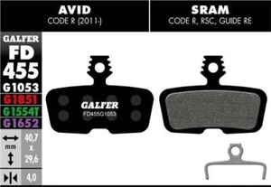 Galfer Disc Brake Pads Sram Code R RSC Guide RE MTB G1053 NEW FD455