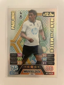 Paulinho - MAN OF THE MATCH - 13-14 TOPPS MATCH ATTAX PREMIER LEAGUE #414 - Picture 1 of 2