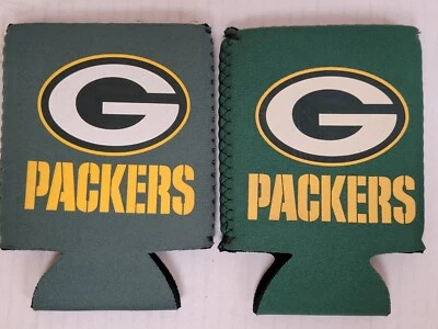 NFL 绿湾包装工队 - 绿色 - 罐装冷却器,Koozie,全新(2 件套) — 第 1/2 张图片