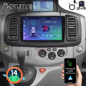 Android 14 Apple CarPlay Radio GPS+AHD For Vauxhall Vivaro A Renault Trafic MK2 - Picture 1 of 16