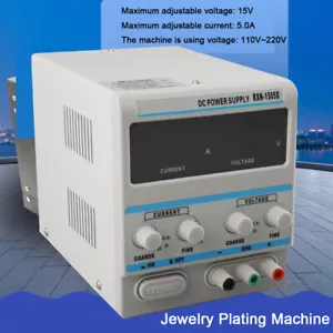 Versilber Vergoldungsmaschine 15V 5A Schmuck Überzug Galvanik Werkzeug Kit USA - Bild 1 von 12