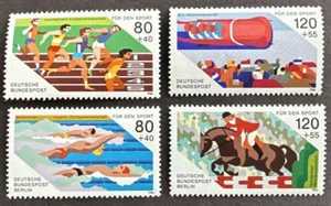 Germany 1986 Sc# B641-B642 & Berlin 9NB232-233 Set of 4 MNH OG Sports Stamps - Picture 1 of 2