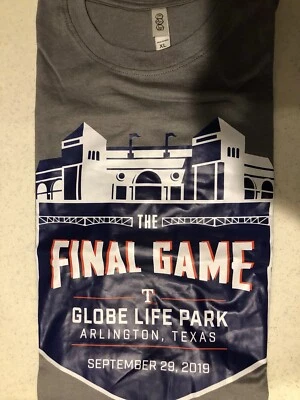 Texas Rangers Final Weekend Tshirt, Scoreboard, and Program - Image 1 of 2