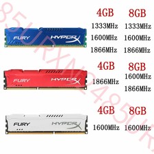 32GB 16GB 8GB 4GB DDR3 1333 1600 1866 1.5V DIMM Desktop RAM For HyperX FURY Lot