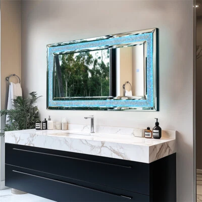 Wandspiegel Dekospiegel mit Beleuchtung Groß Spiegel Luxus Kristall Flurspiegel - Bild 1 von 4