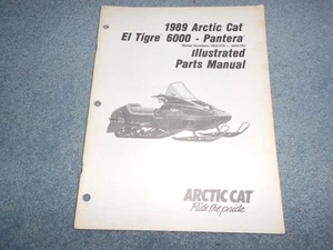 1989 ARCTIC CAT EL TIGRE 6000 PANTERA SNOWMOBILE PARTS BOOK ILLUSTRATED FACTORY - Bild 1 von 6